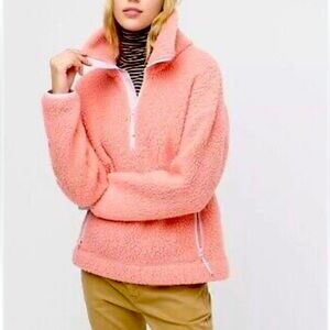 J. Crew Polartec Sherpa Fleece Half-Zip Pullover Jacket/Sweatshirt Size: 4-6